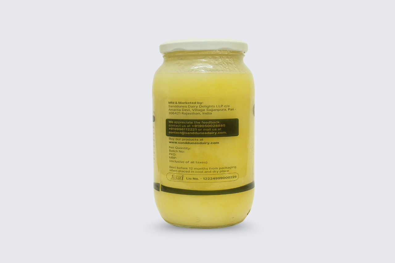 A2 Rasa Ghee Combo - Buffalo 1000ml  and Cow 1000ml  (COMBO PACK)