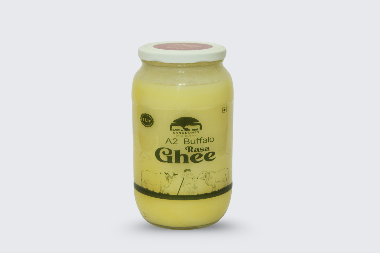 A2 Rasa Ghee Combo - Buffalo 1000ml  and Cow 1000ml  (COMBO PACK)