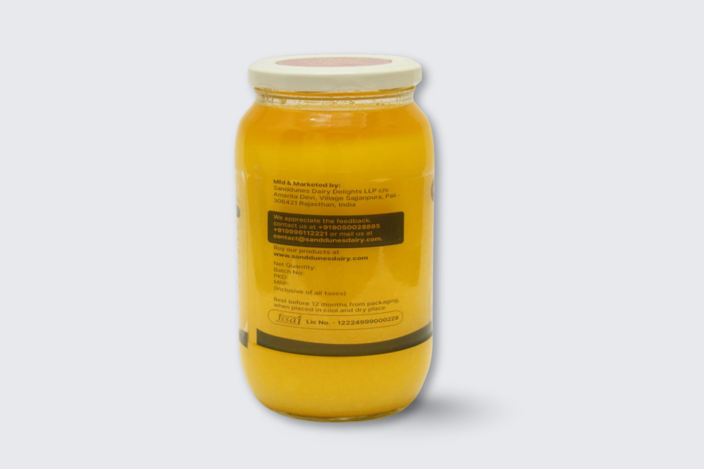 A2 Rasa Ghee Combo - Buffalo 1000ml  and Cow 1000ml  (COMBO PACK)